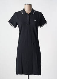 Robe mi-longue manches courtes manches courtes noir KAPORAL femme