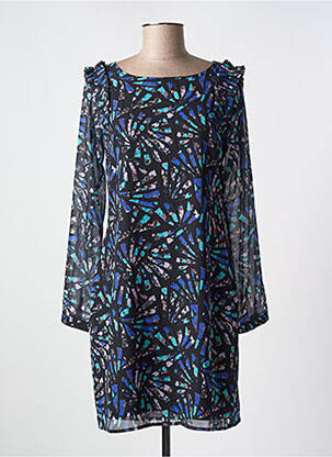 Robe courte fermeture zippée au dos manches longues noir MOLLY BRACKEN femme