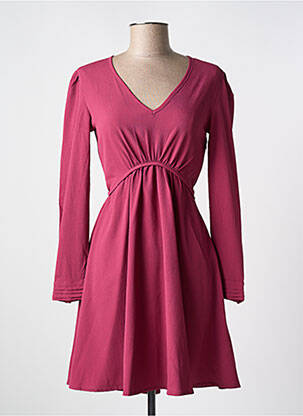Robe courte manches longues manches longues rouge KAPORAL femme