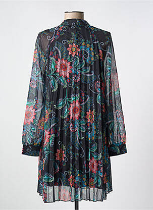 Robe courte coupe fluide manches longues noir MOLLY BRACKEN femme