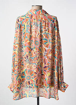 Chemisier imprimé fleurs manches longues orange MOLLY BRACKEN femme
