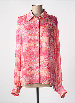 Chemisier imprimé fantaisie manches longues rose MOLLY BRACKEN femme