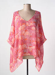 Tunique manches longues imprimé fantaisie rose MOLLY BRACKEN femme