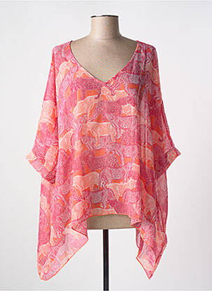 Tunique manches longues imprimé fantaisie rose MOLLY BRACKEN femme