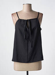 Top coupe fluide fines bretelles noir KAFFE femme