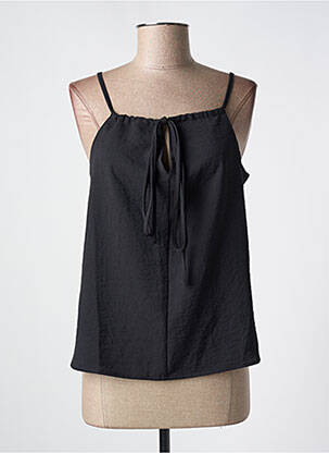 Top coupe fluide fines bretelles noir KAFFE femme