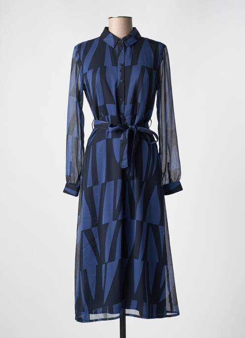 Robe mi-longue imprimé fantaisie manches longues bleu STREET ONE femme