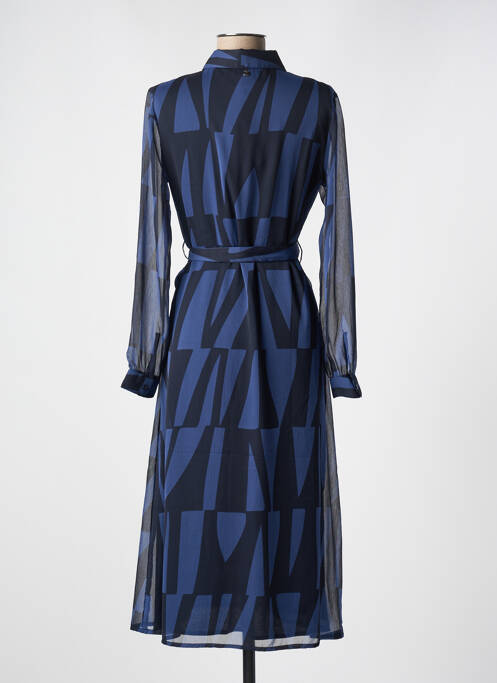 Robe mi-longue imprimé fantaisie manches longues bleu STREET ONE femme