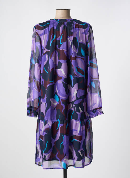 Robe mi-longue coupe fluide manches longues violet STREET ONE femme