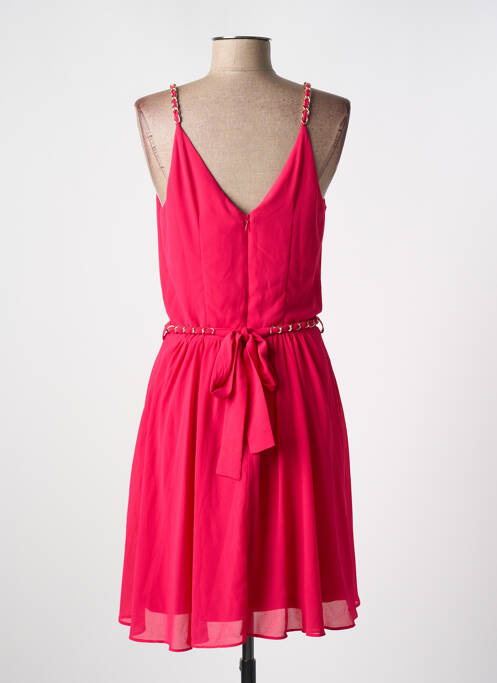 Robe courte fermeture zippée au dos fines bretelles rouge MORGAN femme