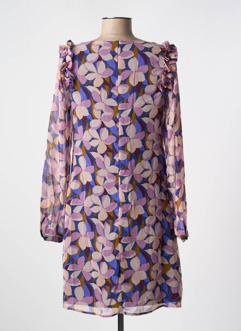 Robe courte fermeture zippée au dos manches longues rose MOLLY BRACKEN femme