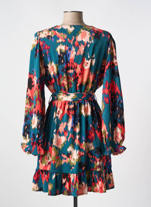 Robe courte vert PAPILLONNE femme