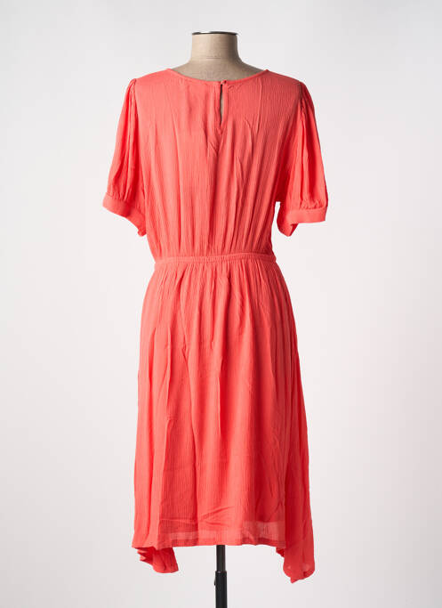 Robe mi-longue orange KAFFE pour femme