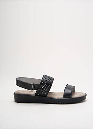 Sandales/nu pieds matière lisse talon plat jusqu'à 3cm noir BEL CANTO femme
