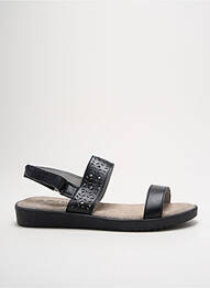 Sandales/nu pieds matière lisse talon plat jusqu'à 3cm noir BEL CANTO femme