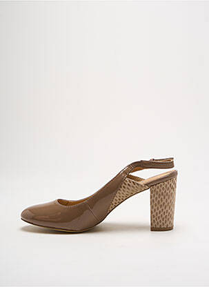 Escarpins fermeture boucle(s) talon de 7 à 9cm beige INITIALE PARIS femme