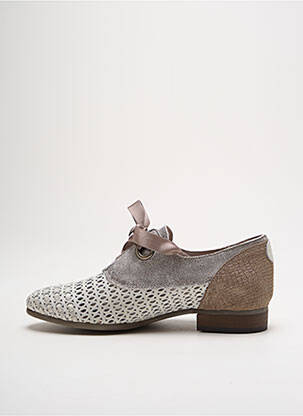 Derbies fermeture lacets talon plat jusqu'à 3cm gris DKODE femme