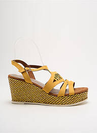 Sandales/nu pieds talon compensé talon de 7 à 9cm jaune MARCO TOZZI femme