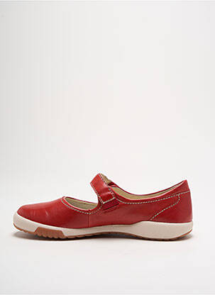Ballerines fermeture scratch talon plat jusqu'à 3cm rouge ROMIKA femme