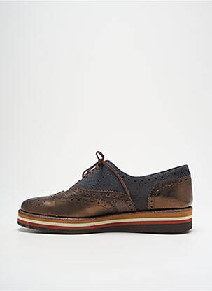 Derbies matière lisse talon plat jusqu'à 3cm marron PERTINI femme