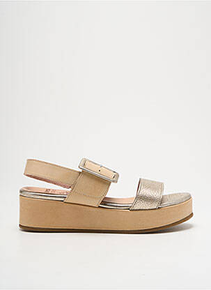 Sandales/nu pieds matière lisse talon de 4 à 6cm beige WONDERS femme
