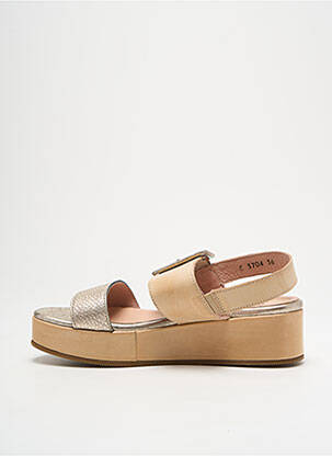 Sandales/nu pieds matière lisse talon de 4 à 6cm beige WONDERS femme