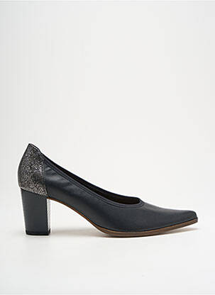 Escarpins tissage satiné talon de 4 à 6cm noir KARSTON femme
