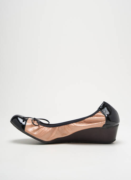Ballerines tissage vernis talon de 4 à 6cm beige WONDERS femme