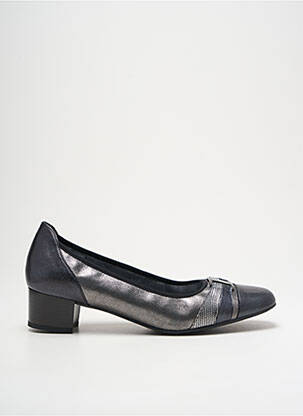 Ballerines matière lisse talon de 4 à 6cm argent ARTIKA SOFT femme