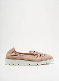 Mocassins nubuck talon plat jusqu'à 3cm rose MARIPÉ femme