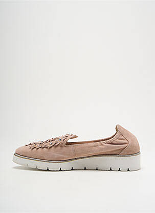 Mocassins tissage satiné talon plat jusqu'à 3cm rose MARIPÉ femme
