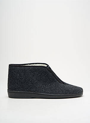 Chaussons/pantoufles bout rond bout rond gris GOES homme