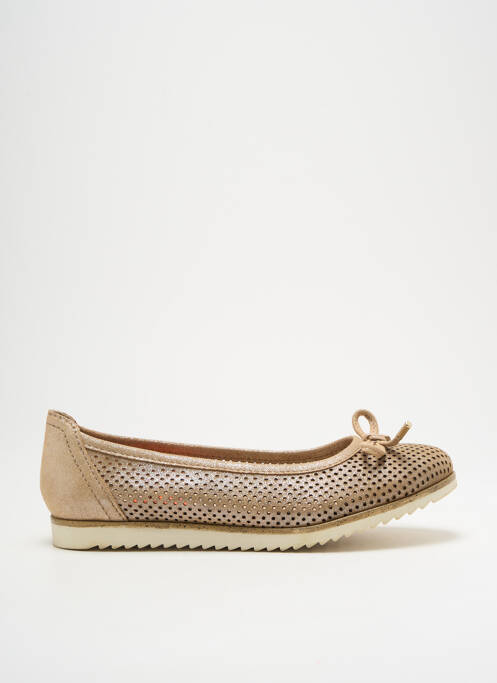 Ballerines tissage satiné talon plat jusqu'à 3cm or MARCO TOZZI femme