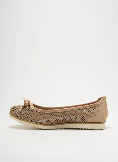 Ballerines tissage satiné talon plat jusqu'à 3cm or MARCO TOZZI femme