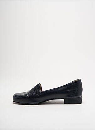 Mocassins tissage satiné talon plat jusqu'à 3cm bleu HELLER femme