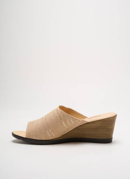 Mules/Sabots beige HELLER pour femme