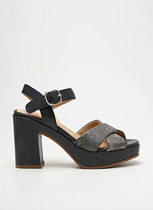 Sandales/nu pieds semi compensé talon de 7 à 9cm noir MINKA DESIGN femme