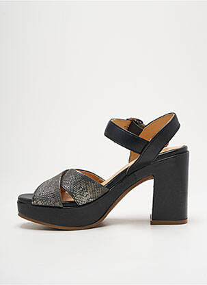 Sandales/nu pieds semi compensé talon de 7 à 9cm noir MINKA DESIGN femme