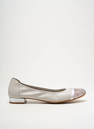 Ballerines matière lisse talon plat jusqu'à 3cm argent SABRINAS femme