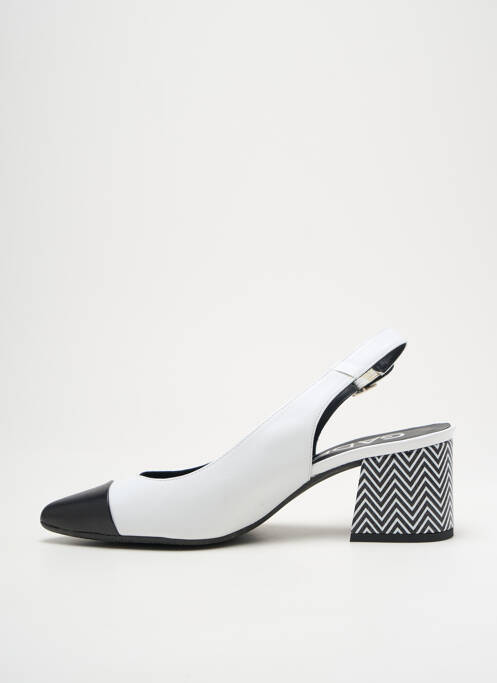 Escarpins tissage satiné talon de 4 à 6cm blanc GADEA femme