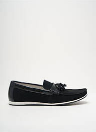 Mocassins tissage satiné bout rond noir UOMO homme