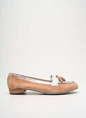 Mocassins nubuck talon plat jusqu'à 3cm beige REGARD femme