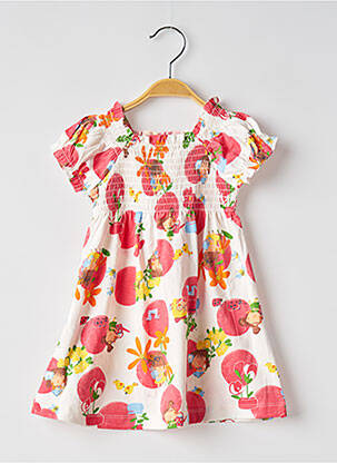 Robe courte imprimé fantaisie sans manche rouge MAYORAL fille
