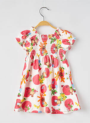 Robe courte imprimé fantaisie sans manche rouge MAYORAL fille