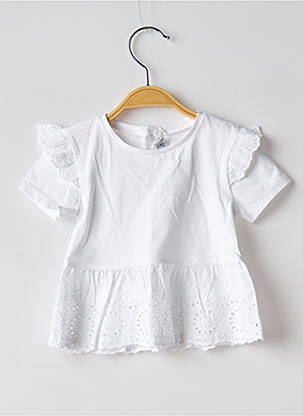 T-shirt coupe cintrée manches courtes blanc MAYORAL fille