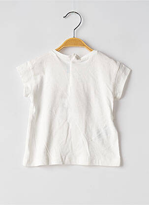 T-shirt coupe cintrée manches courtes blanc MAYORAL fille