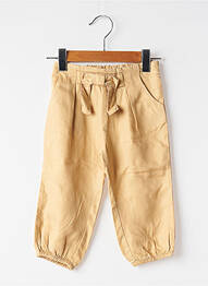 Pantalon droit tissage popeline taille ajustable marron MAYORAL fille