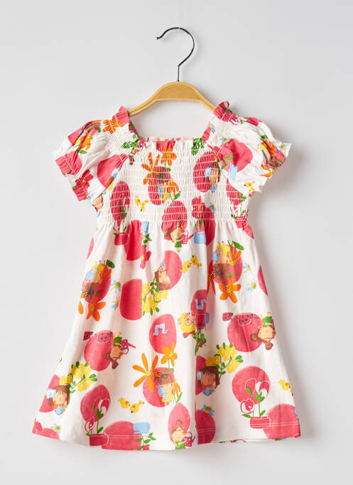 Robe courte imprimé fantaisie sans manche rouge MAYORAL fille