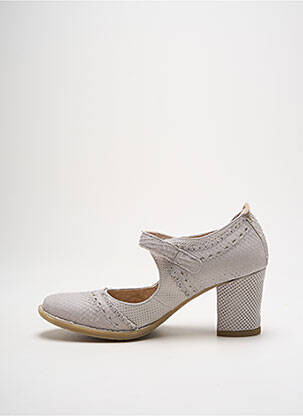 Escarpins fermeture boucle(s) talon de 4 à 6cm gris KHRIO femme