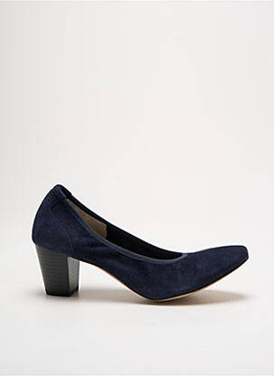 Escarpins nubuck talon de 4 à 6cm bleu PERLATO femme